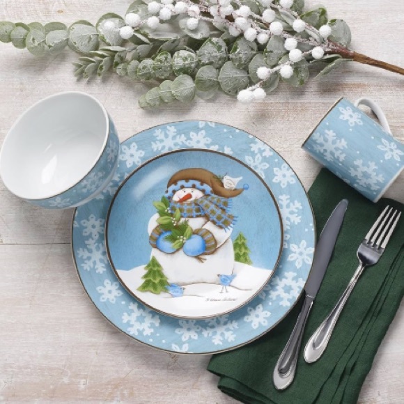 Snowman Plates (Set of 4) - Picture 3 of 3